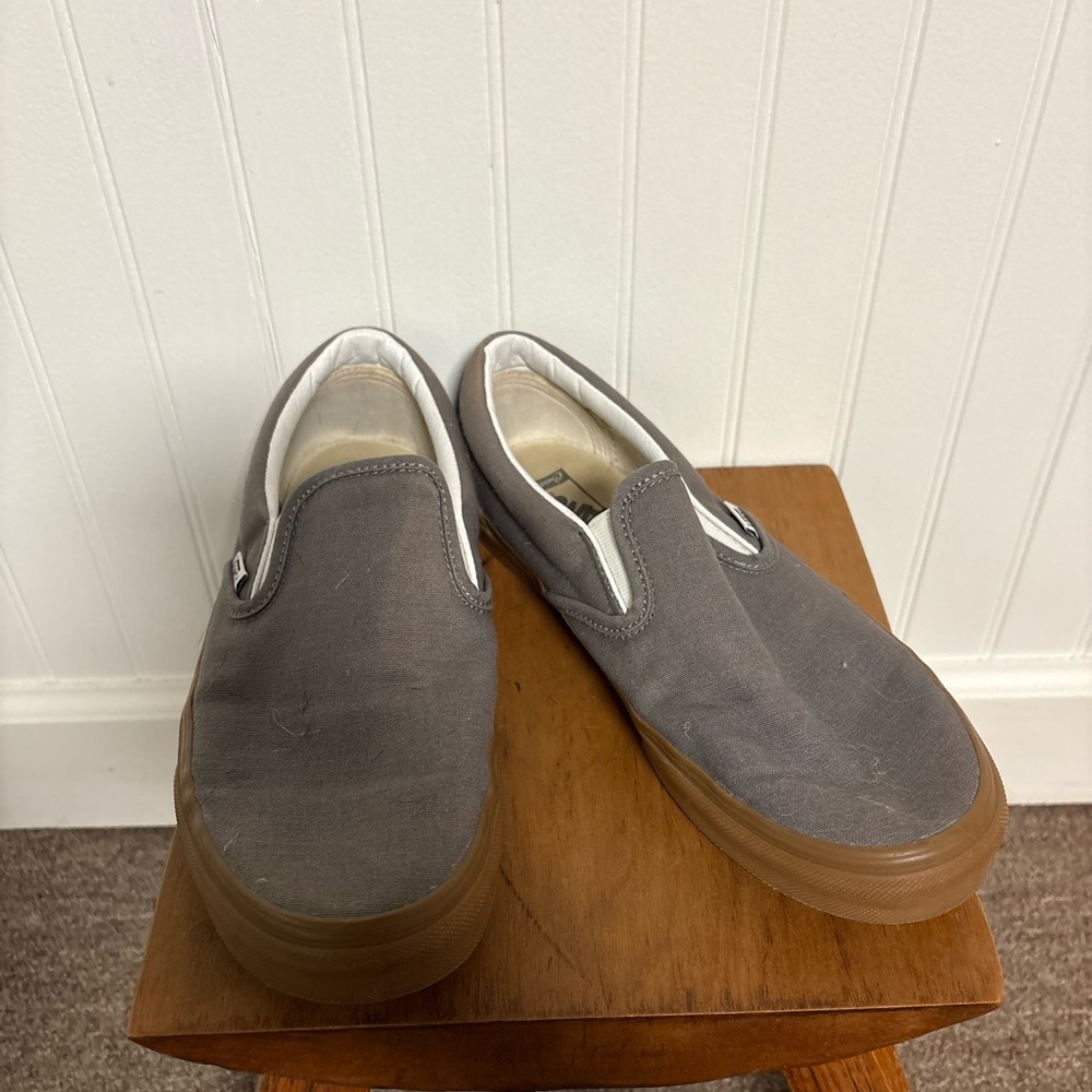 Classic Gray Slip-On Canvas Shoes